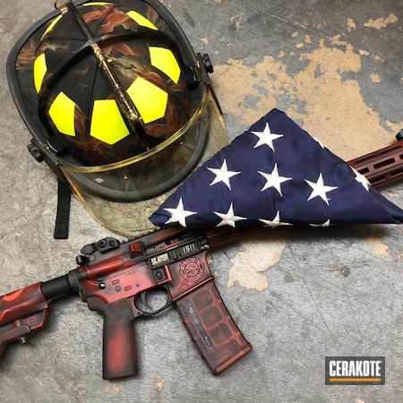 Powder Coating: Hunter Orange H-128,Laser Engrave,Electric Yellow H-166,Firefighter,Flames,FIREHOUSE RED H-216,AR-15,Rifle,Glock Back Plate,Texas Firefighter,Lake Travis Firefighter,Classy Raptor Tactical,Distressed,Armor Black H-190,Battleworn