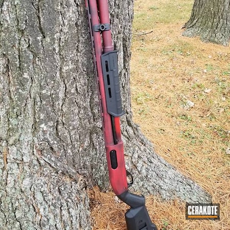 Powder Coating: Graphite Black H-146,Shotgun,Warrior Arms,Remington,FIREHOUSE RED H-216,870