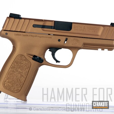 Powder Coating: Smith & Wesson,Handguns,Gold H-122,Custom Mix,Burnt Bronze H-148,Koppar,Smith & Wesson SD9