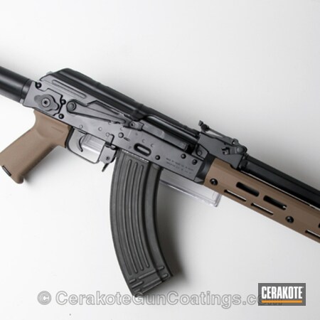 Powder Coating: Graphite Black H-146,AK-47,AKM,7.62x39mm,AK Rifle,MAGPUL® FLAT DARK EARTH H-267