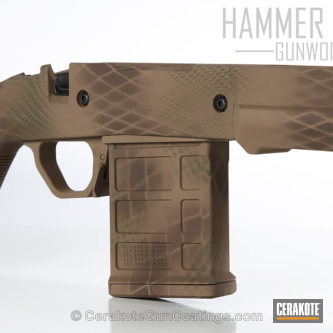 Cerakoted H-267 Magpul Flat Dark Earth, H-258 Chocolate Brown And H-240 Mil Spec O.d. Green