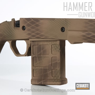 Cerakoted H-267 Magpul Flat Dark Earth, H-258 Chocolate Brown And H-240 Mil Spec O.d. Green
