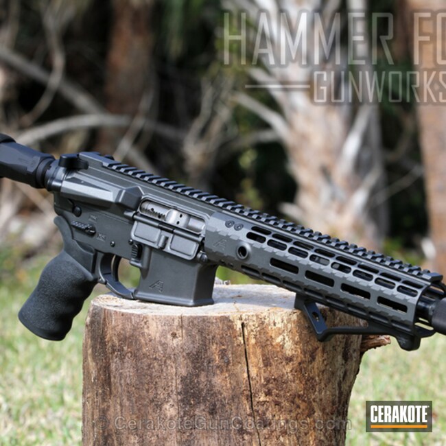 Cerakoted: Custom Mix,AR Pistol,Graphite Black H-146,Tungsten H-237,.300 Blackout,Dark Tungsten,AR-15
