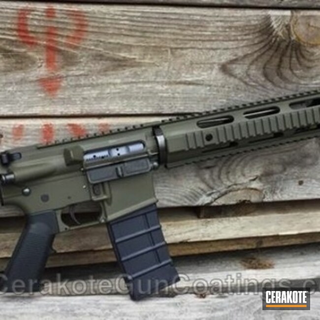 Cerakoted: Two Tone,Tactical Rifle,MICRO SLICK DRY FILM LUBRICANT COATING (AIR CURE) C-110,MAGPUL® O.D. GREEN H-232