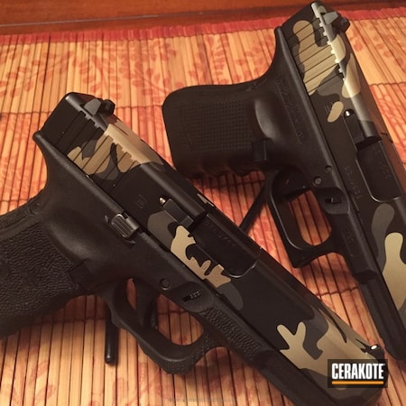 Powder Coating: Graphite Black H-146,Glock,DESERT SAND H-199,Glock 19,Burnt Bronze H-148,Pistols