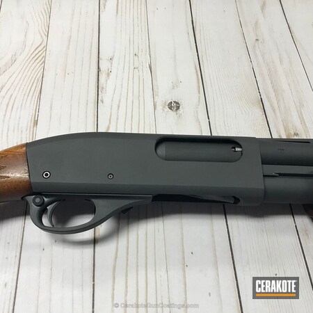 Powder Coating: Pump-action Shotgun,Refinished,Remington 870,Remington,Sniper Grey H-234