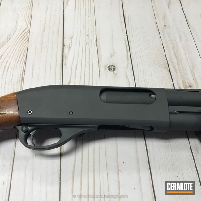 Cerakoted: Sniper Grey H-234,Refinished,Remington 870,Remington,Pump-action Shotgun
