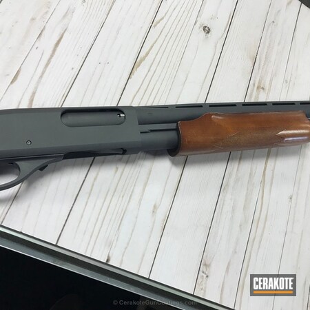 Powder Coating: Pump-action Shotgun,Refinished,Remington 870,Remington,Sniper Grey H-234