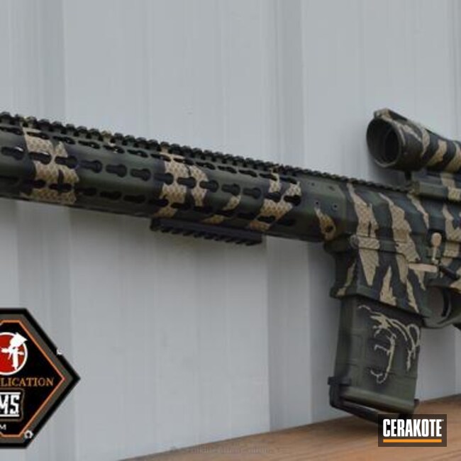 Cerakoted: Sniper Green H-229,Riptile Camo,Graphite Black H-146,Custom Design,Desert Sand H-199,Tactical Rifle