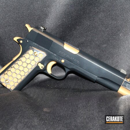 Powder Coating: Pistol,Gold H-122,SOCOM BLUE  H-245,MICRO SLICK DRY FILM LUBRICANT COATING (AIR CURE) C-110,Colt