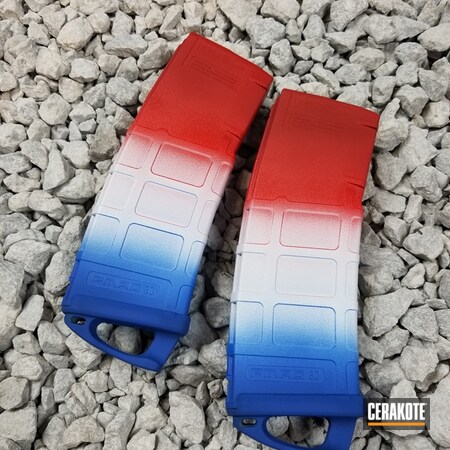 Powder Coating: NRA Blue H-171,MagPul,Stormtrooper White H-297,PMags,USMC Red H-167,Magazine