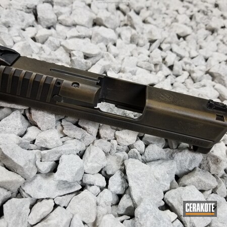 Powder Coating: Distressed,Armor Black H-190,Springfield Armory,Weathered,Burnt Bronze H-148