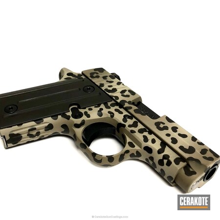 Powder Coating: Leopard Print,Graphite Black H-146,Girls Gun,Sig Sauer,Pistol,EDC,Cheeta Sig 238,Coyote Tan H-235,MAGPUL® FLAT DARK EARTH H-267
