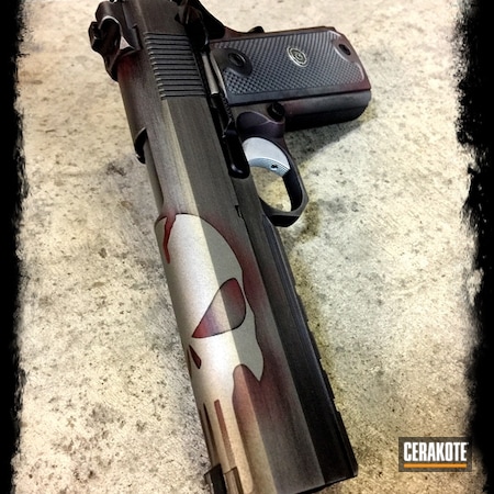 Powder Coating: Graphite Black H-146,1911,American Punisher,Guncrafter Inductries,Punisher,FIREHOUSE RED H-216,SAVAGE® STAINLESS H-150,Battleworn