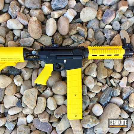 Powder Coating: Corvette Yellow H-144,Two Tone,Pepperball Launcher,Less Lethal
