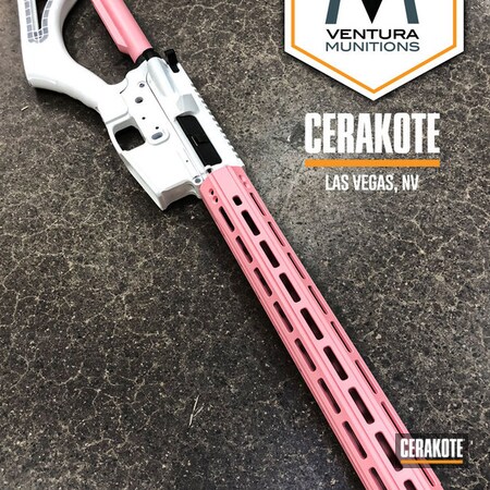 Powder Coating: Bazooka Pink H-244,Two Tone,Complete Upper,Gloss White H-137