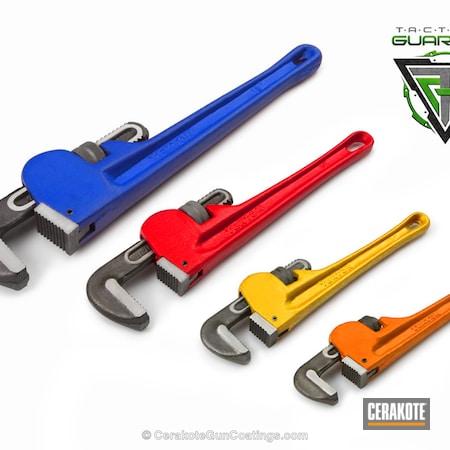 Powder Coating: Hunter Orange H-128,Tools,Corvette Yellow H-144,NRA Blue H-171,FIREHOUSE RED H-216,Wrenches,More Than Guns,Wrenches Cerakote