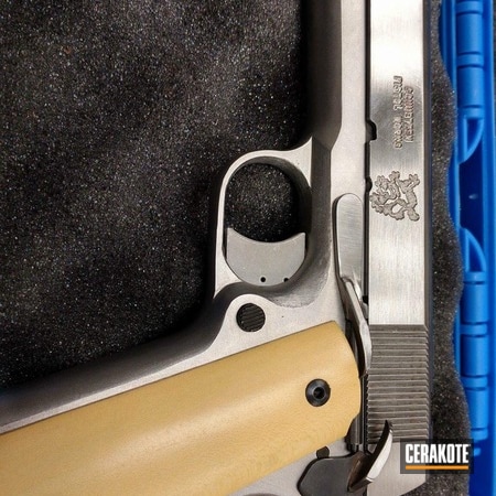 Powder Coating: Two Tone,1911,Pistol,Gold H-122,Blue Titanium H-185,Burnt Bronze H-148,Tactical Grey H-227