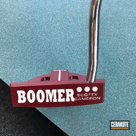Powder Coating: Bright White H-140,Crimson H-221,Golf,University of Oklahoma,Golf Clubs,Scotty Cameron Putter,College Theme,boomer,More Than Guns,Putter