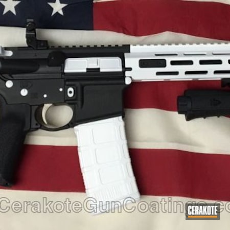 Powder Coating: Two Tone,Armor Black H-190,Stormtrooper White H-297,Tactical Rifle,AR-15,Star Wars AR-15
