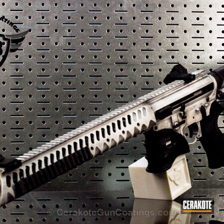 Powder Coating: Graphite Black H-146,Stormtrooper White H-297,Stormtrooper,Tactical Rifle,AR-15,Star Wars,Imperial