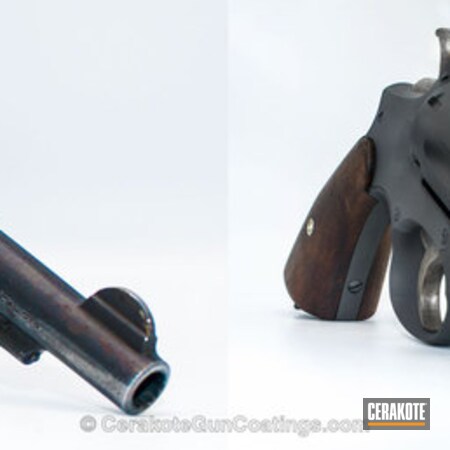 Powder Coating: Smith & Wesson,Revolver,Gun Metal Grey H-219,Before and After,Restoration