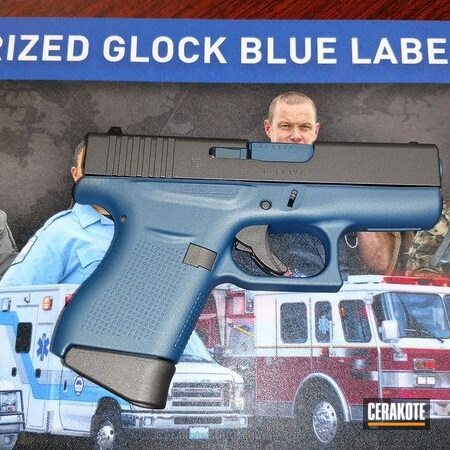 Powder Coating: Glock 43,Glock,Two Tone,Pistol,Blue Titanium H-185