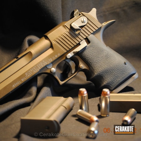 Powder Coating: SATIN MAG C-103,Handguns,IWI,Satin Mag H-147,Burnt Bronze H-148