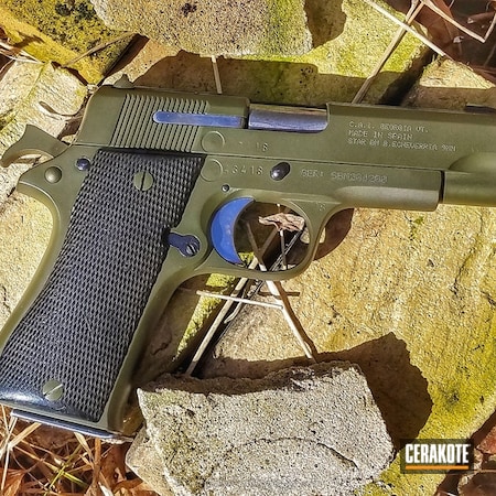 Powder Coating: Mil Spec O.D. Green H-240,Two Tone,Star Model BM,Pistol