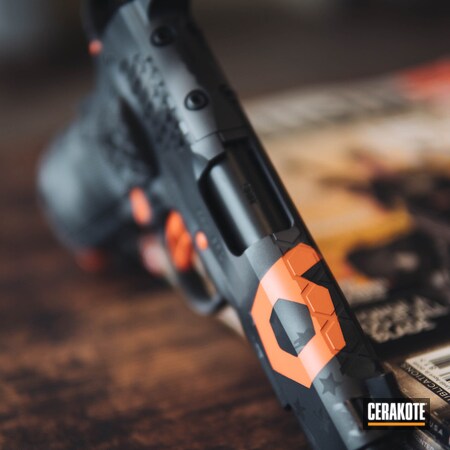 Powder Coating: Hunter Orange H-128,MAD Black,Kimber,Graphite Black H-146,Cerakote Elite Series,1911,Handguns,Steel Grey H-139,Sniper Grey H-234,American Flag