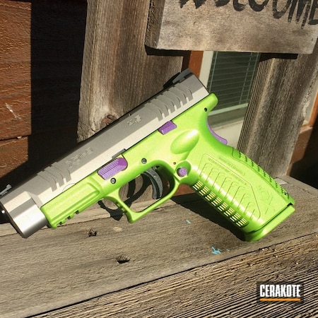 Powder Coating: GunCandy,Zombie Green H-168,Bright Purple H-217