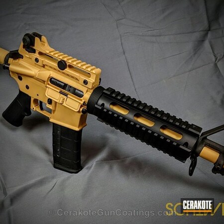 Powder Coating: Graphite Black H-146,Gold H-122,Tactical Rifle,AR-15