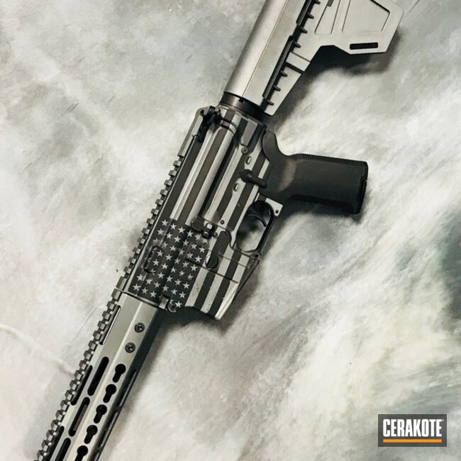 Cerakoted: AR Pistol,Graphite Black H-146,Titanium H-170,American Flag,Bell Ringer,AR-15