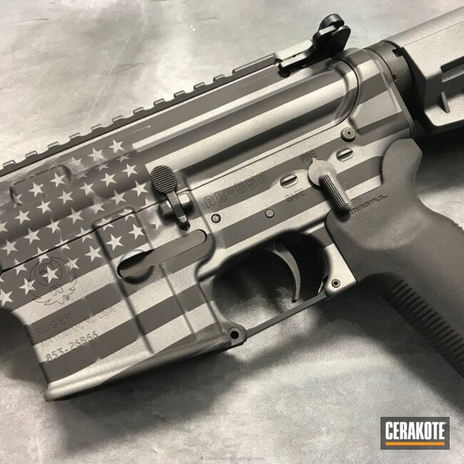 Cerakoted: AR Pistol,Graphite Black H-146,Titanium H-170,American Flag,Bell Ringer,AR-15