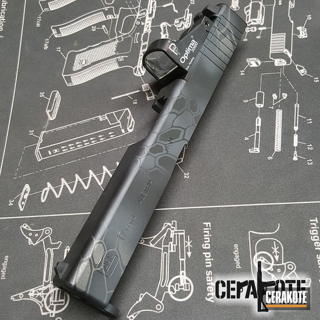 Cerakoted Glock 17 Slide Coated In A Kryptek Pattern