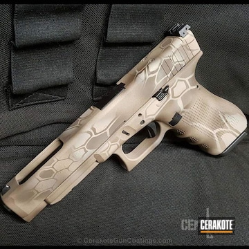 Cerakoted Glock 34 Coated In A Desert Kryptek Pattern