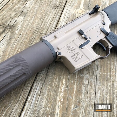 Powder Coating: M17 COYOTE TAN E-170,Chocolate Brown H-258,AR-15,Rock River Arms,Rifle