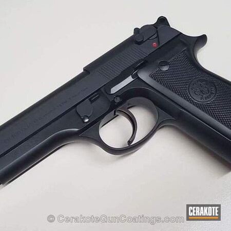 Powder Coating: Graphite Black H-146,Pistol,Beretta,FIREHOUSE RED H-216
