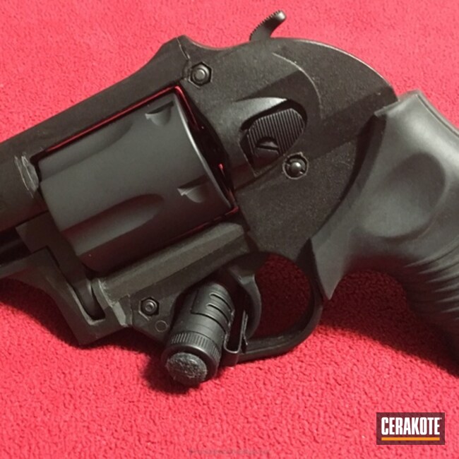 Cerakoted Taurus Revolver Coated In H-190 Armor Black