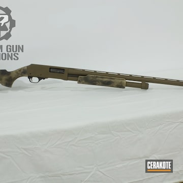 Cerakoted Custom Camouflage On This 12 Gauge Shotgun