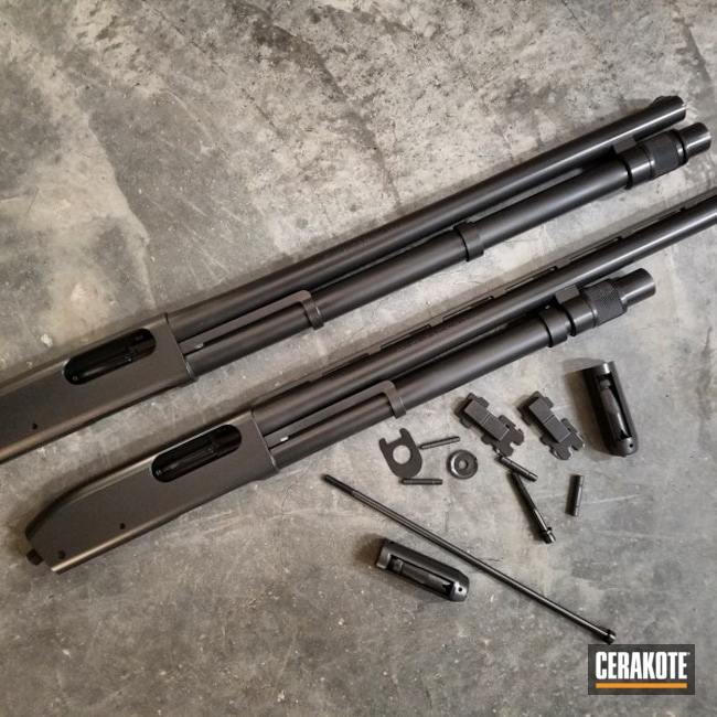 Cerakoted: Cerakote Elite Series,Shotgun,12 Gauge,Gun Parts,870,Smoke E-120,Remington 870,Remington,Pump-action Shotgun