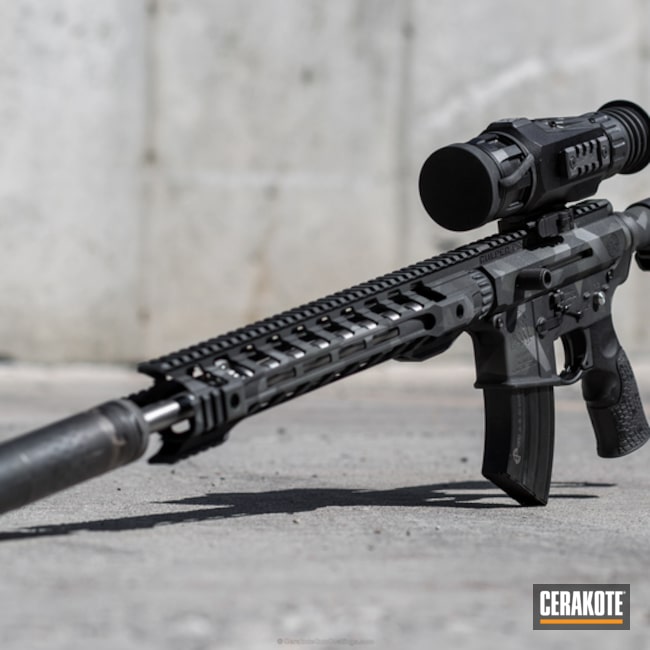 Cerakoted: Rifle,Midnight Blue H-238,Custom Rifle,Shatter Camo,Camo,Tactical Rifle,Smoke E-120,Concrete E-160,Concrete E-160G,Custom Camo,AR-15