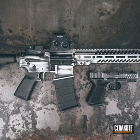Powder Coating: Satin Aluminum H-151,Graphite Black H-146,Distressed,Handguns,Pistol,Tactical Rifle,AR-15,Battleworn,Rifle,Gen II Graphite Black HIR-146,Custom Rifle