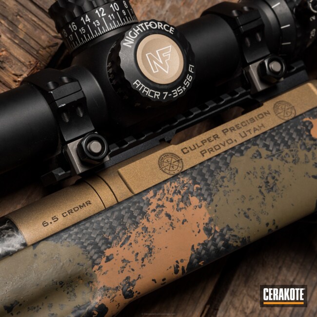 Cerakoted: Bolt Action Rifle,Hunting Rifle,Burnt Bronze H-148,Accent Color
