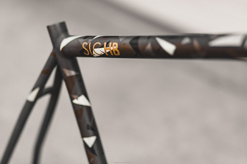 Bicycle Frame coated in a Custom Splinter Camo by WEB USER | Cerakote