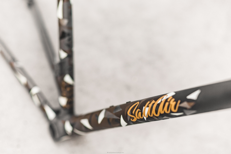Bicycle Frame coated in a Custom Splinter Camo by WEB USER | Cerakote