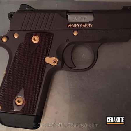 Powder Coating: 9mm,Kimber,Chocolate Brown H-258,Kimber Micro Carry,Pistol,Gold H-122