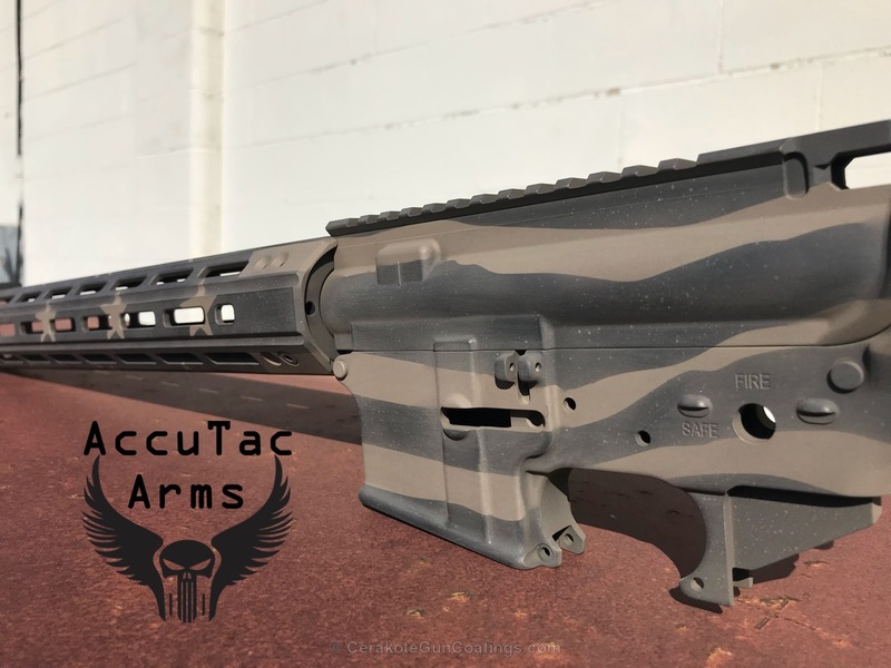 Custom Tactical Rifle Cerakoted in a Battleworn Flag Pattern by WEB ...