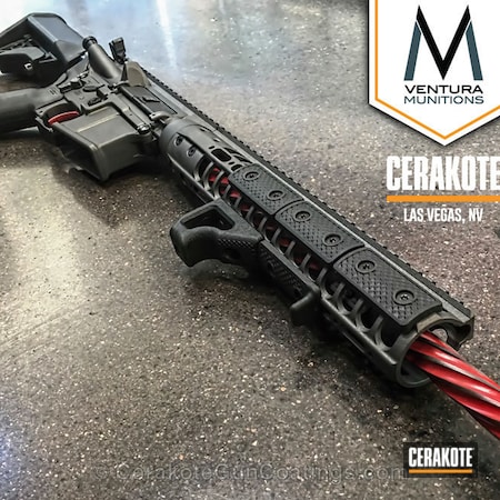 Powder Coating: Tactical Rifle,FIREHOUSE RED H-216,Tungsten H-237