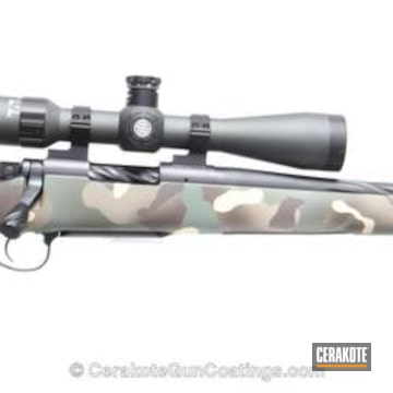 Cerakoted Remington 700 Bolt Action Rifle Coated In A Custom Cerakote Jungle Multicam